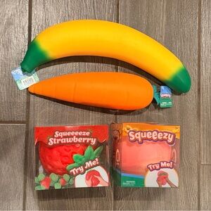 Squeeeze Bundle! 5 Squishy toys by Sunny Days Brand Viral!